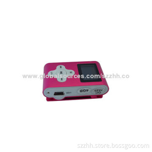 Flash Clip MP3 Players with 1.1-inch OLED Display with USB Disk, 3.5mm Jack